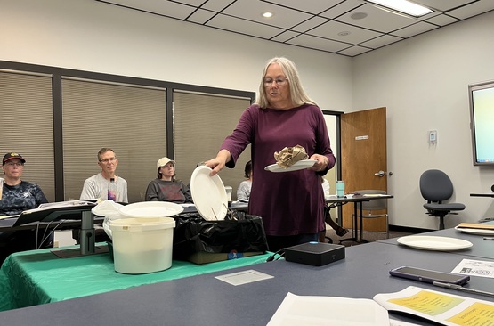 MGV Claudia Haile teaching a composting workshop