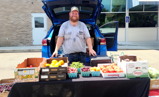 Farmer Kyle at the Veggie Van 2025