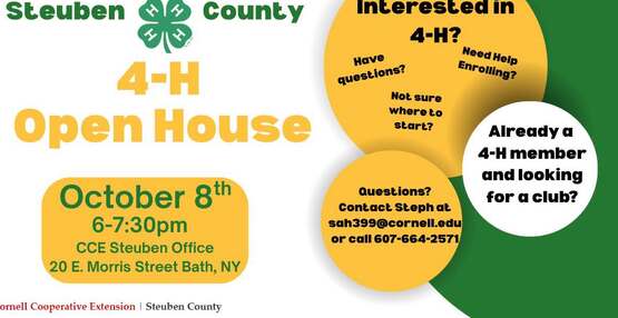 Join us for 4-H Open House on October 8!
