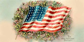 Star Spangled Banner vintage postcard