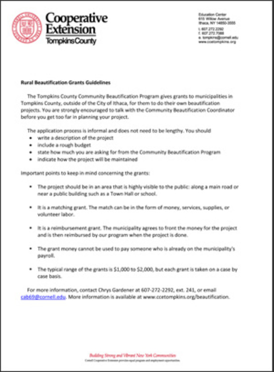 Cornell Cooperative Extension Rural Grants