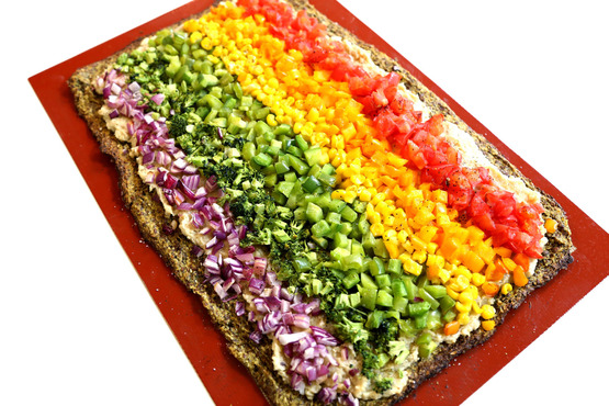 Rainbow pizza