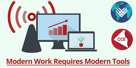 Modern Work Requires Modern Tools. Giving Tuesday campaign for CCE Rockland. Will you help us keep our educational technology up to speed?