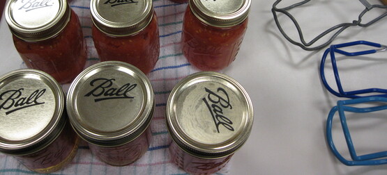 canning jars and canning tools