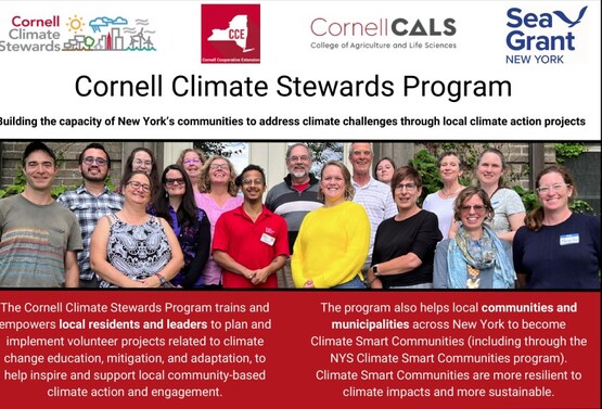 A new class of Climate Stewards training program at Cornell Cooperative Extension Madison County is now taking applications for a 12-module training this spring. This effort will equip participants to act to address climate change in their communities through educational outreach and steward-led climate-smart projects.