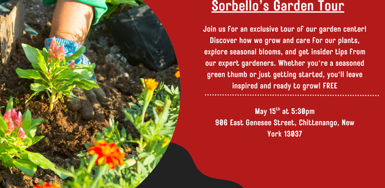 Join us for an exclusive tour of our garden center! Discover how we grow and care for our plants, explore seasonal blooms, and get insider tips from our expert gardeners. Whether you're a seasoned green thumb or just getting started, you'll leave inspired and ready to grow! FREE