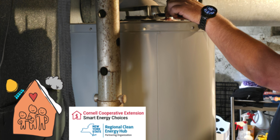 Contractor checking for proper ventilation on a water tank 