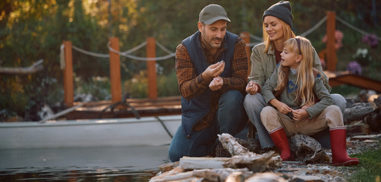 parenting in the autumn stone skipping
