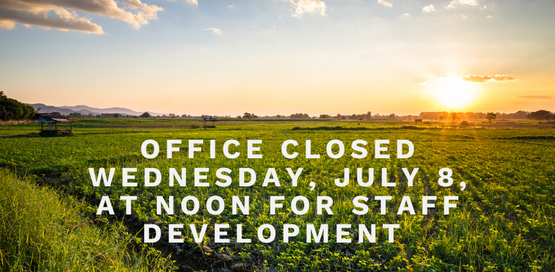 Office closed for staff development. 