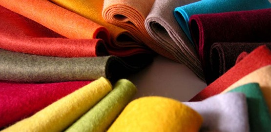 Wool Blend felt sheets in a variety of colors.