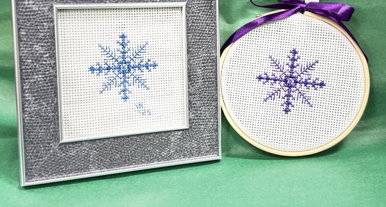 cross stitched snowflake