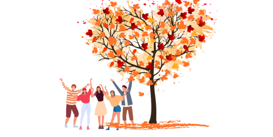 small tree w/ people