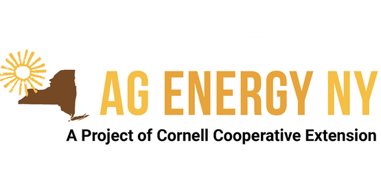 logo with sun, outline of state of New York, Ag Energy and Cornell Cooperative Extension
