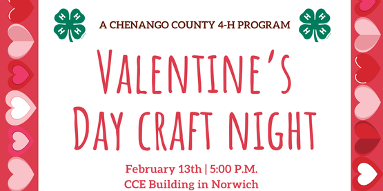 Valentine's Day Craft Night flyer