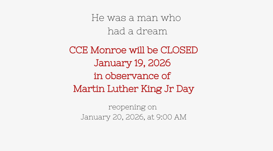 We are closed on Januayr 19, 2026, in observance of Martin Luther King Jr Day.