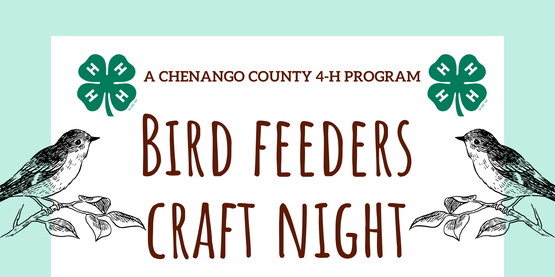 Bird Feeders Craft Night Flyer