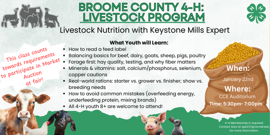 Livestock Program: Livestock Nutrition with a Keystone Mills Expert