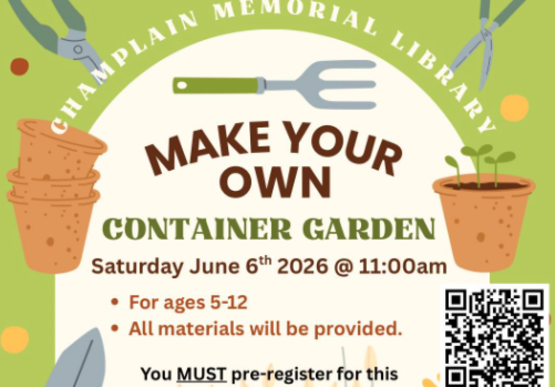 Champlain Library Bucket Garden