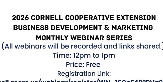 2026 Agritourism Monthly Webinar Series
