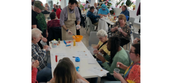 Nik doing a food demo