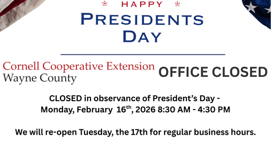 CLOSED for President's Day - Feb 16, 2026