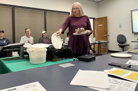 MGV Claudia Haile teaching a composting workshop