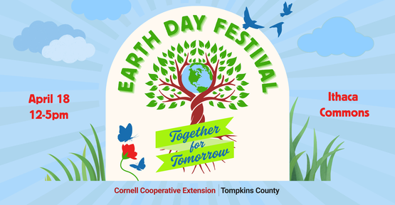 Earth Day Festival 2026 logo with earth surrounded by a tree. 
