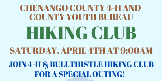 April Hiking Club Flyer