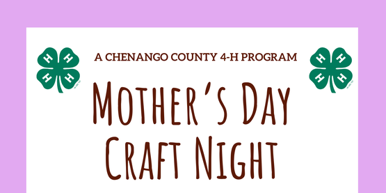 Mother's Day Craft Night Flyer