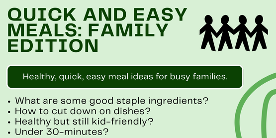 quick and easy meals color