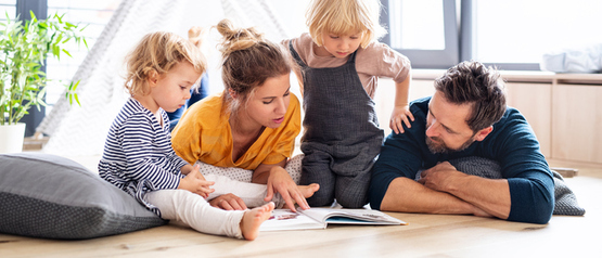 parents engaging with toddlers