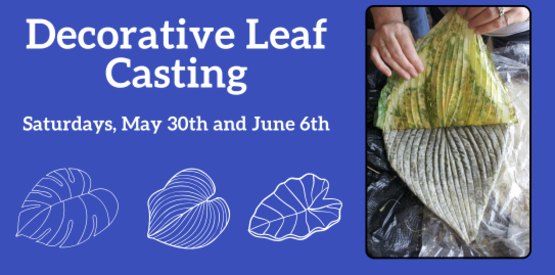 Decorative Leaf Casting
Saturdays, May 30th and June 6th