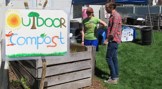 Outdoor Compost booth at the Compost Fair