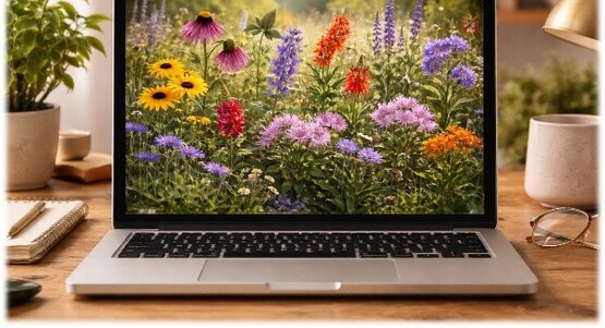 nys native plants displayed on laptop screen
