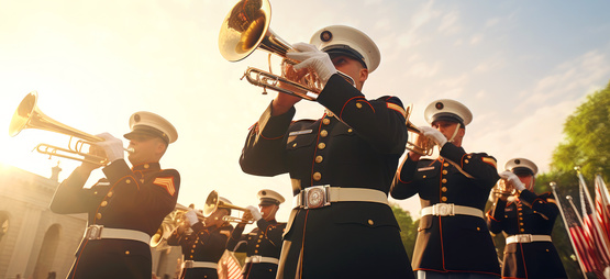 West Point Band trumpets