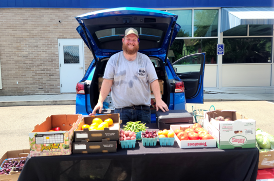 Farmer Kyle at the Veggie Van 2025