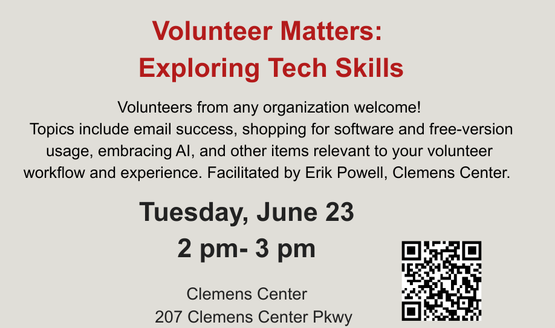 Volunteer Matters Exploring Tach Skills event 2026
