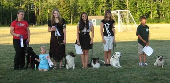 4-H dog obedience ribbon winners at Cayuga County Fair 2011