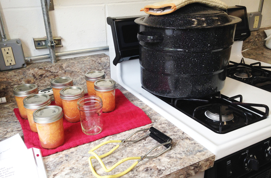 Hot water bath canning peaches