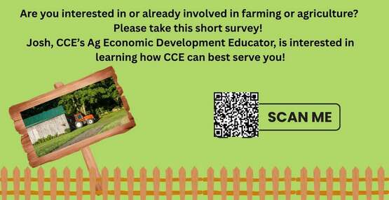 Farmers, share your thoughts with CCE Wayne on how we can best serve you.  
