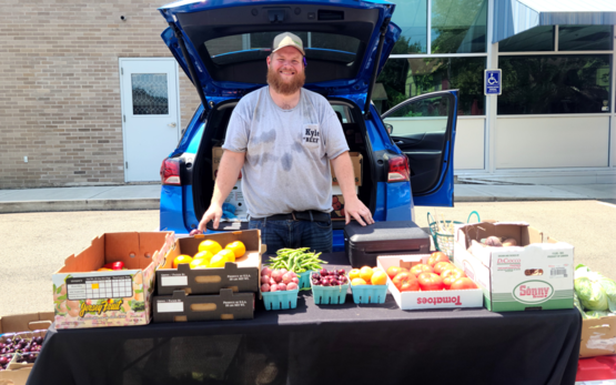 Farmer Kyle at the Veggie Van 2025