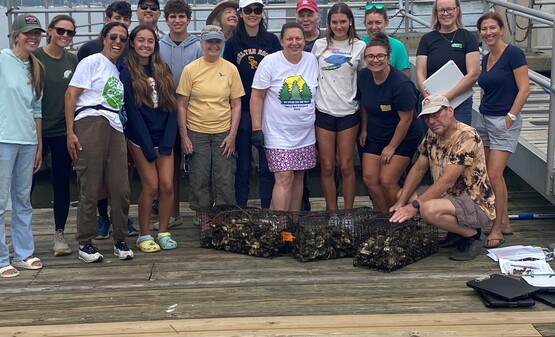 oyster cleaning volunteers