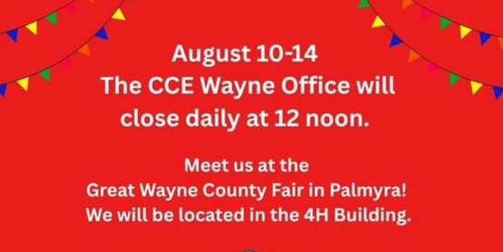 CCE closing 12 noon during fair week