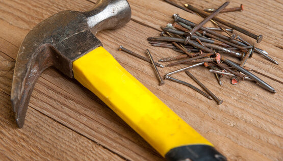 Fixing with hammer and nails