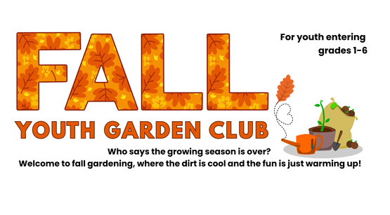 Fall Youth Garden Club 2026 banner
