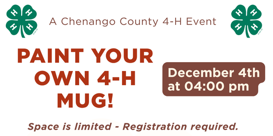 Paint your own 4-H mug! 