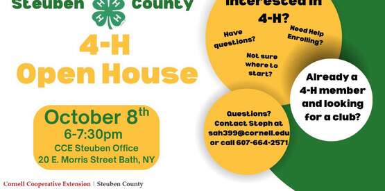 Join us for 4-H Open House on October 8!