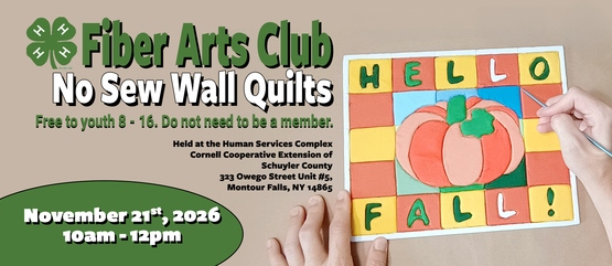 4-H Fiber Arts No Sew Wall Quilt