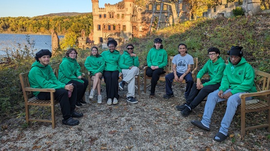 Green teen Beacon on Bannerman Island after trail maintenance
