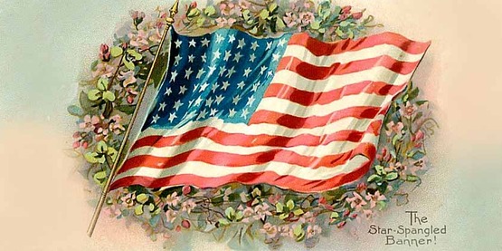 Star Spangled Banner vintage postcard